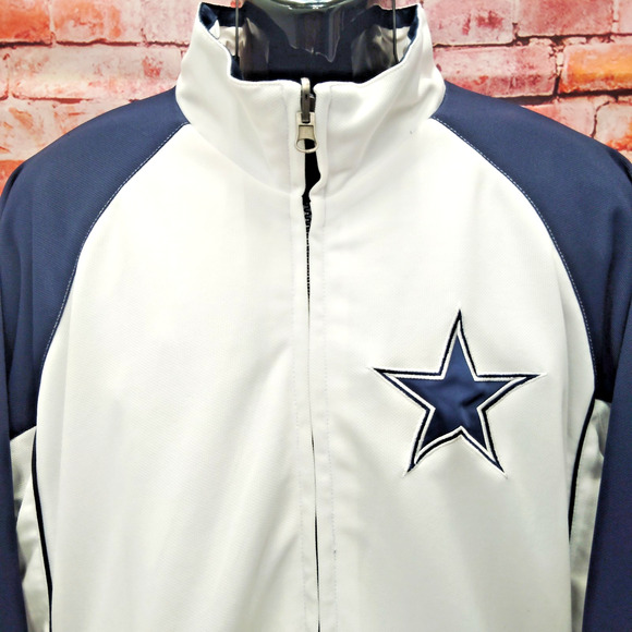 Dallas Cowboys Reversible Coat Mens Large Navy White NFL Football Sports - Picture 12 of 12